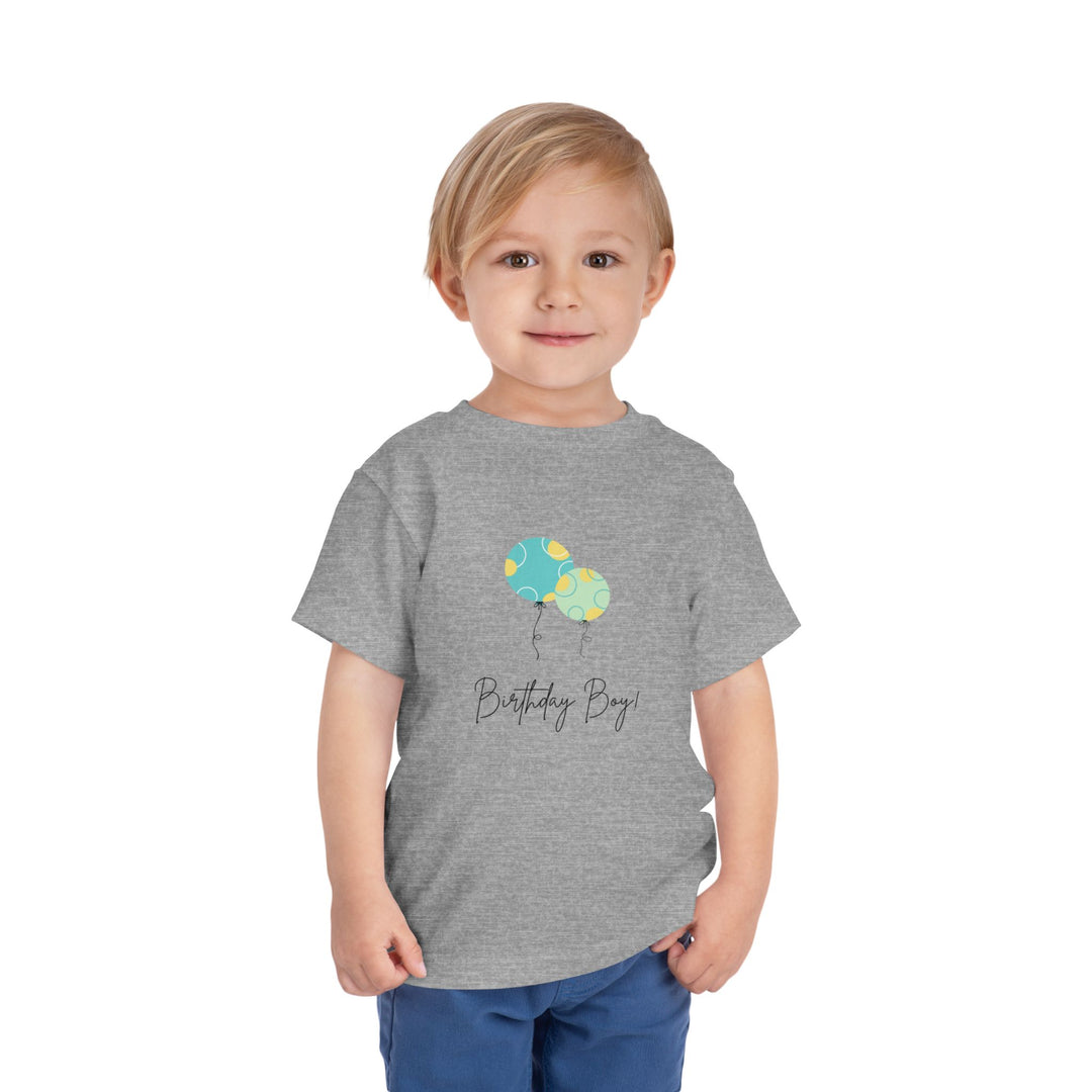 Toddler Tee — "Birthday Boy" Balloon Graphic