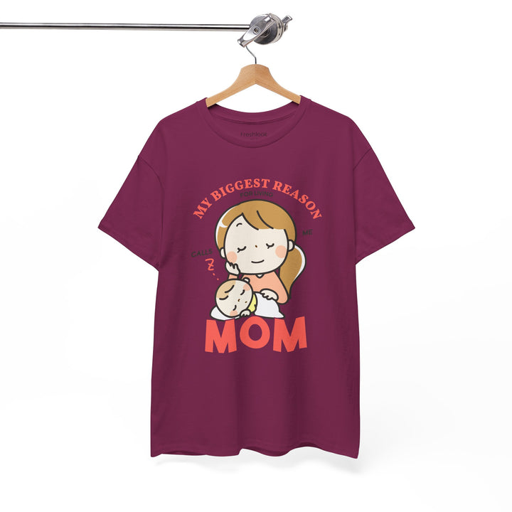 Mom T-Shirt – My Biggest Reason for Living Calls Me Mom Design