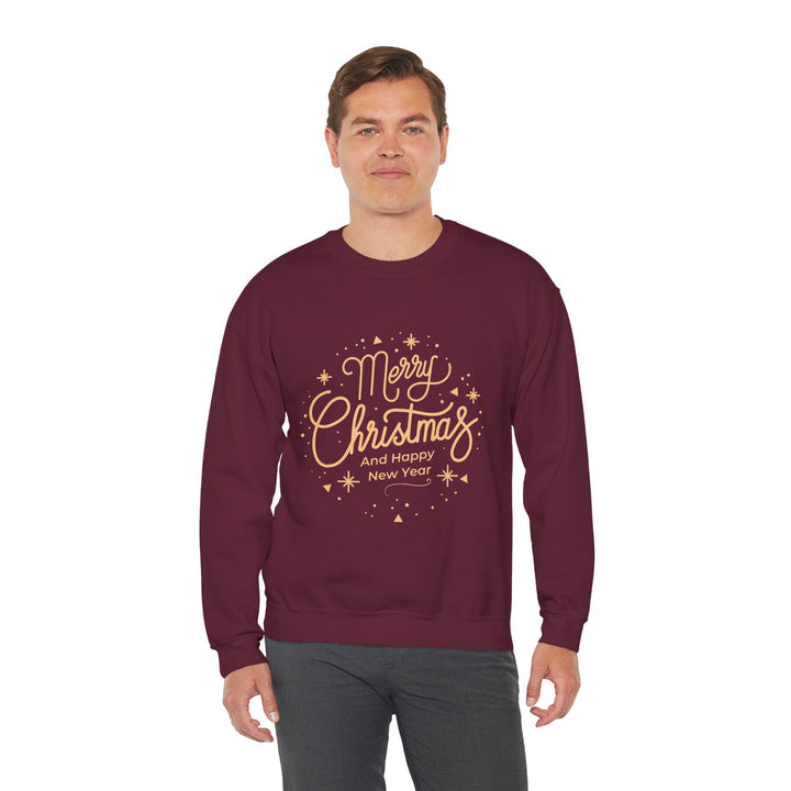 Merry Christmas Crewneck Sweatshirt — Gold Script Holiday Sweater