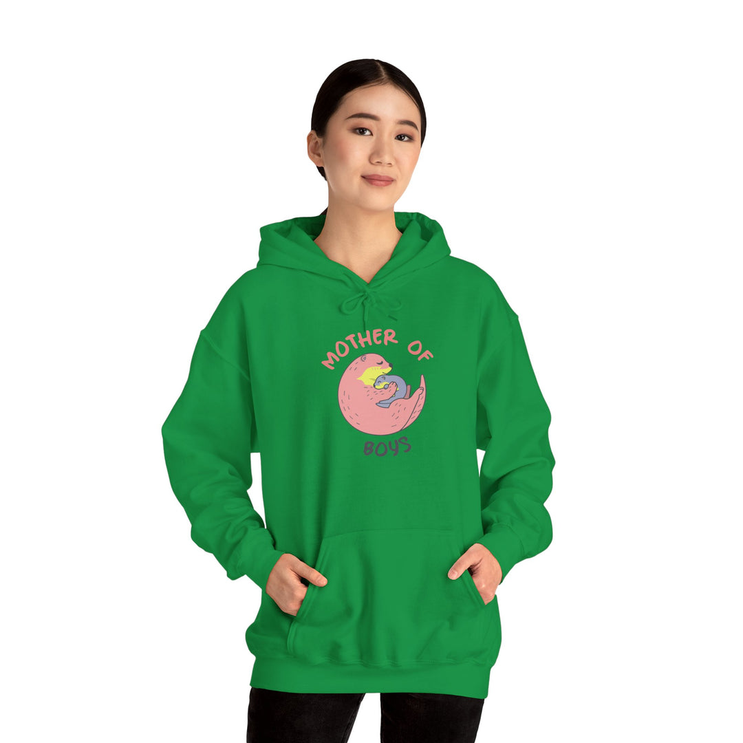 Mom's Unisex Hooded Sweatshirt – Mother of Boys Design