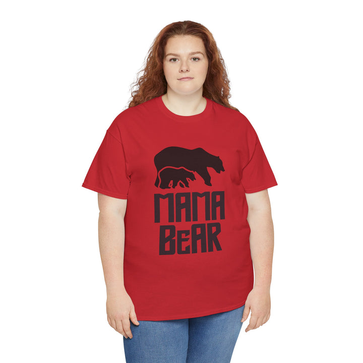 Mom’s T-shirt – Mama Bear Unisex Heavy Cotton Tee - Perfect Gift for Moms Design