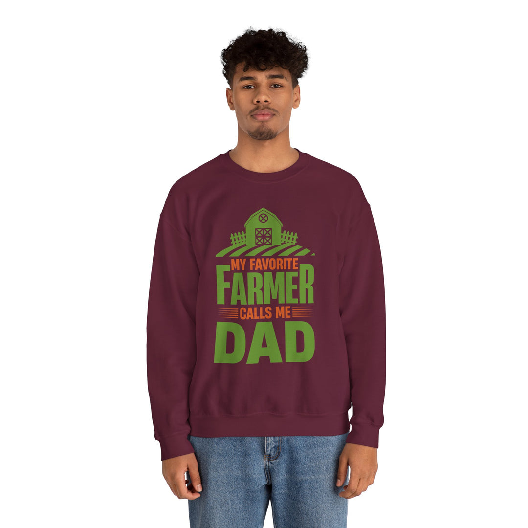 Dad’s Sweatshirt – My Favorite Farmer Calls Me Dad Design