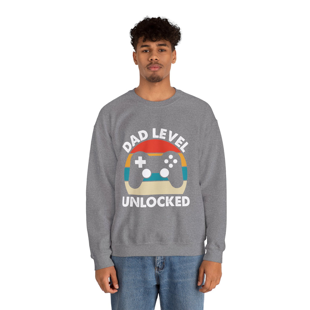 Dad’s Sweatshirt – Dad Level Unlocked Design