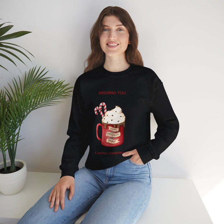 Joyful Christmas Hot Cocoa Sweatshirt - Cozy Holiday Crewneck