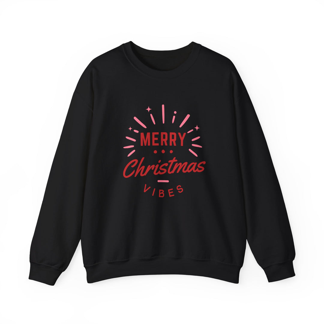 Christmas Sweatshirt — Merry Christmas Vibes Cozy Holiday Crewneck