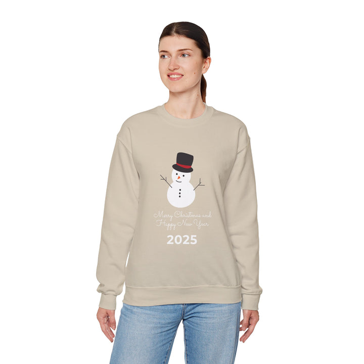 Christmas Snowman 2025 Crewneck Sweatshirt - "Merry Christmas and Happy New Year"