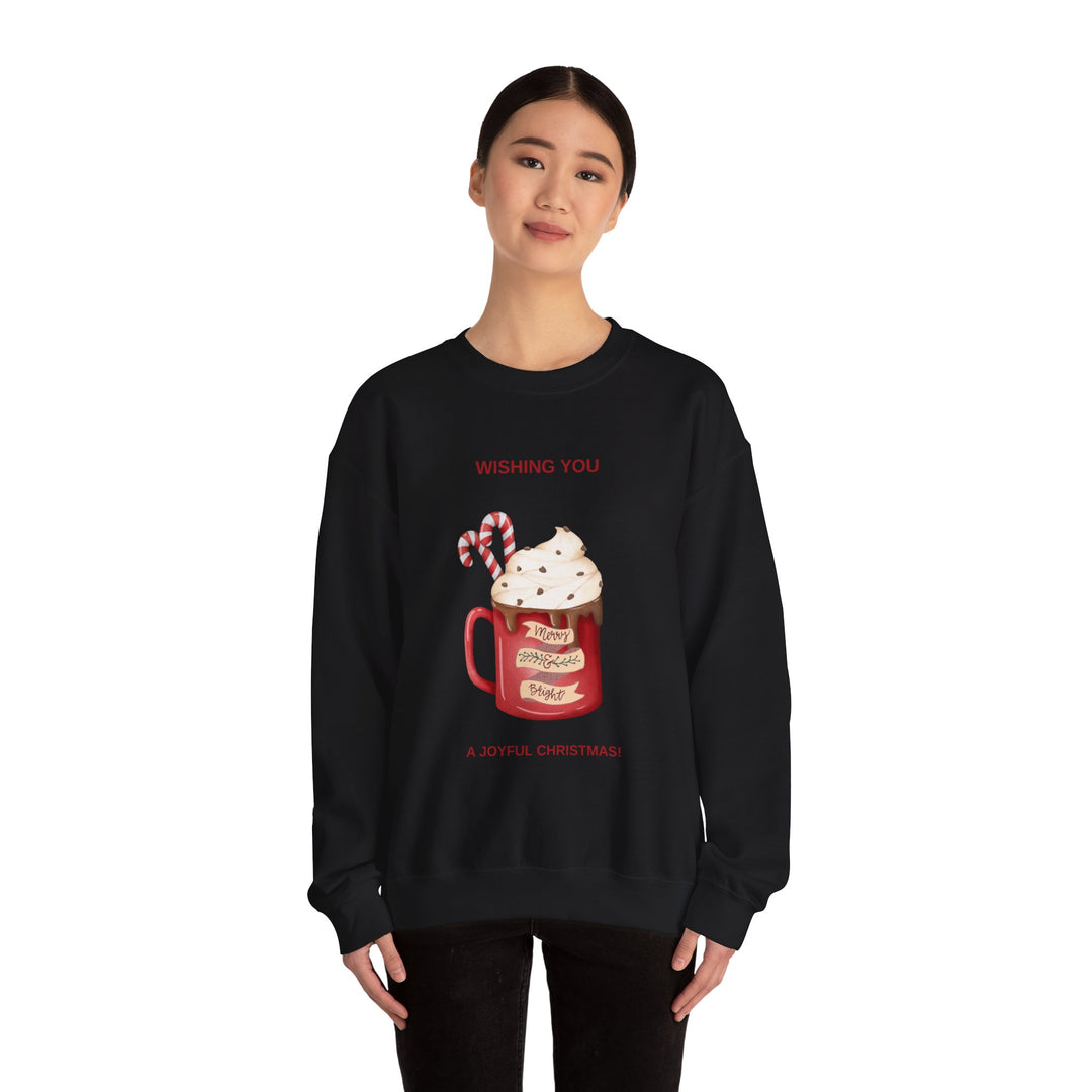 Joyful Christmas Hot Cocoa Sweatshirt - Cozy Holiday Crewneck