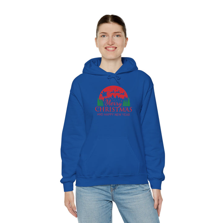 Merry Christmas Hoodie - Festive Red & Green Holiday Sweatshirt