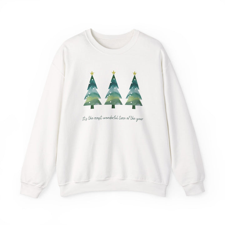 Christmas Tree Crewneck Sweatshirt — Cozy Holiday Trees Design