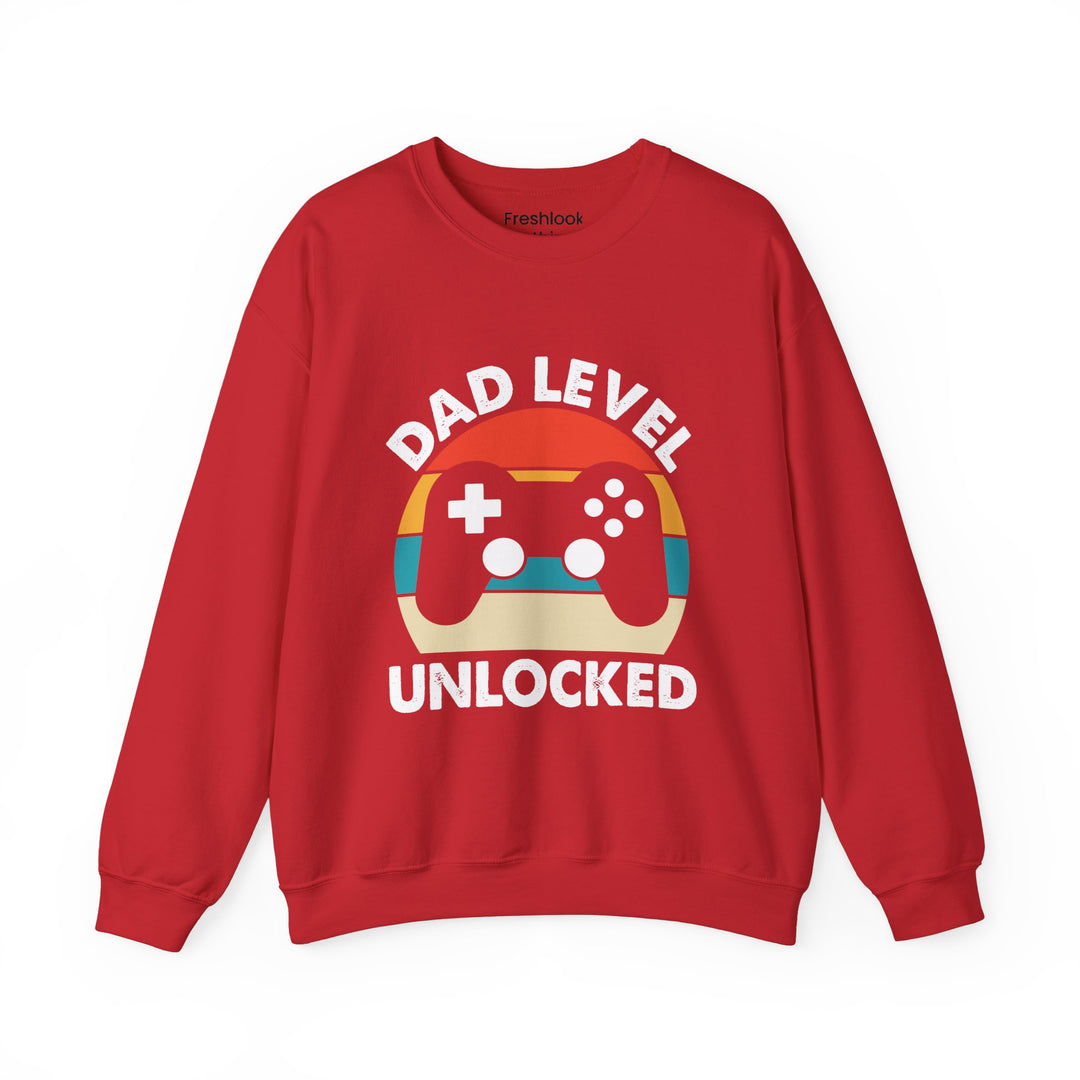 Dad’s Sweatshirt – Dad Level Unlocked Design