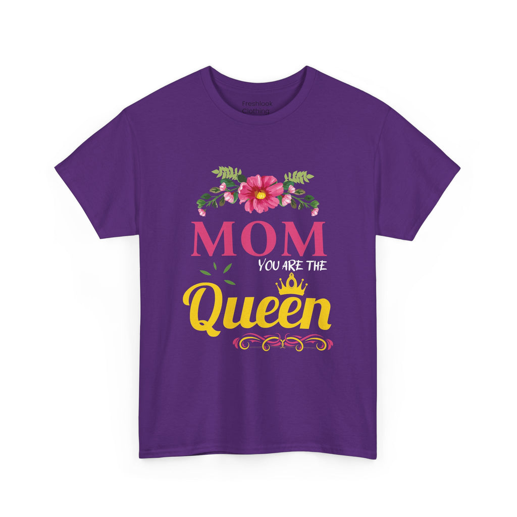 Mom T-Shirt – Mom You Are the Queen – Floral Design