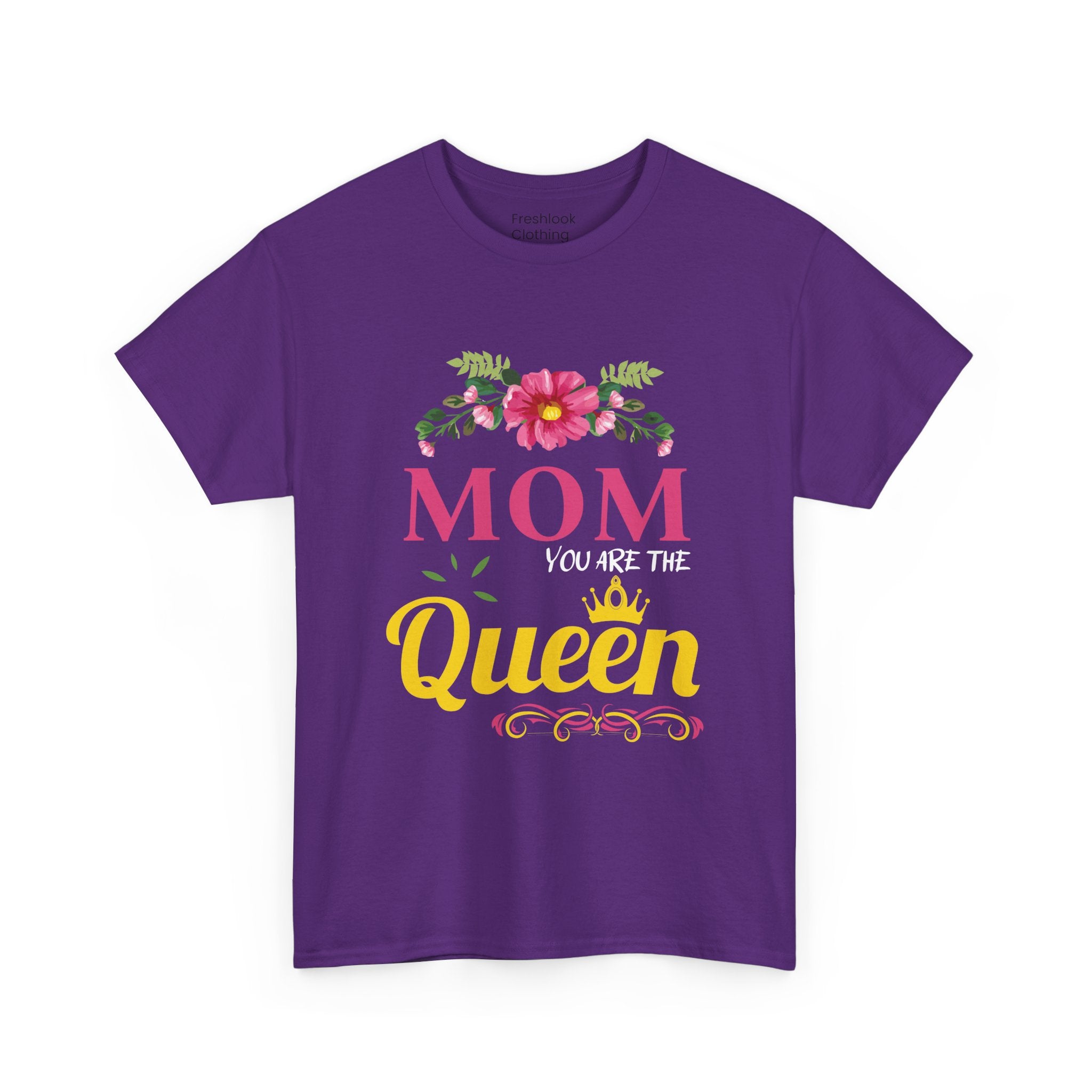Mom T-Shirt – Mom You Are the Queen – Floral Design