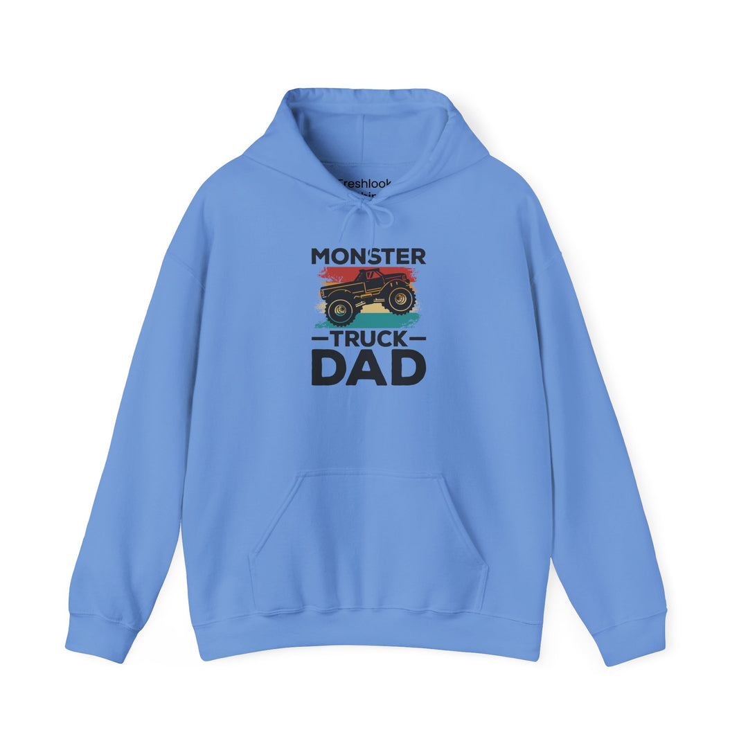 Dad’s Hooded Sweatshirt – Monster Truck Dad Design