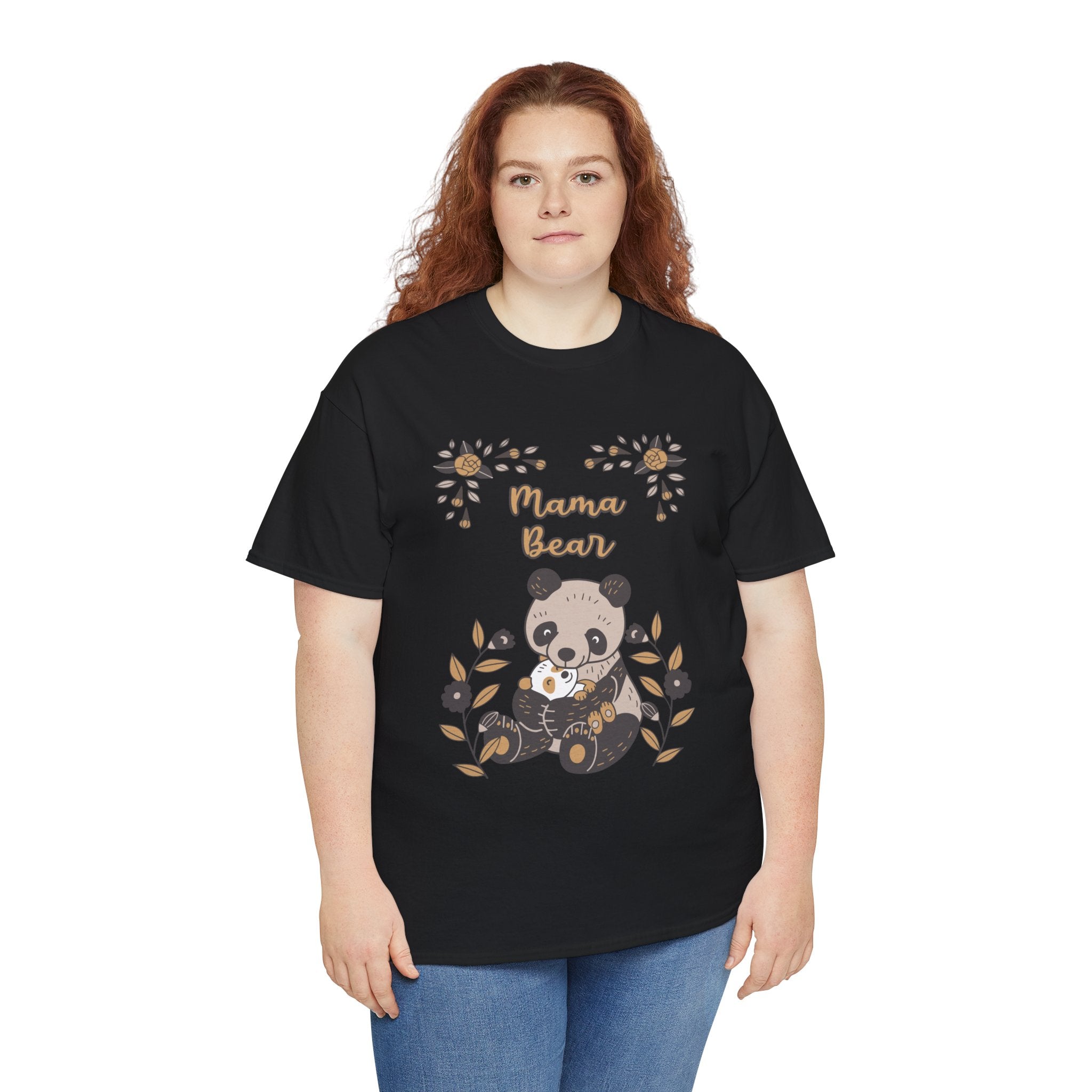 Mom T-Shirt - Mama Bear with Cute Panda Design