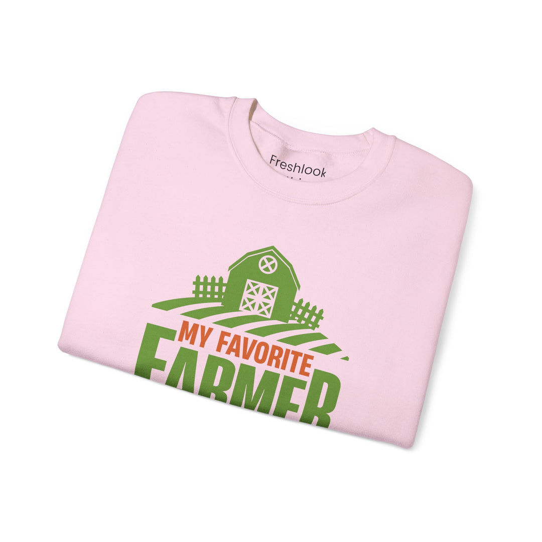 Dad’s Sweatshirt – My Favorite Farmer Calls Me Dad Design