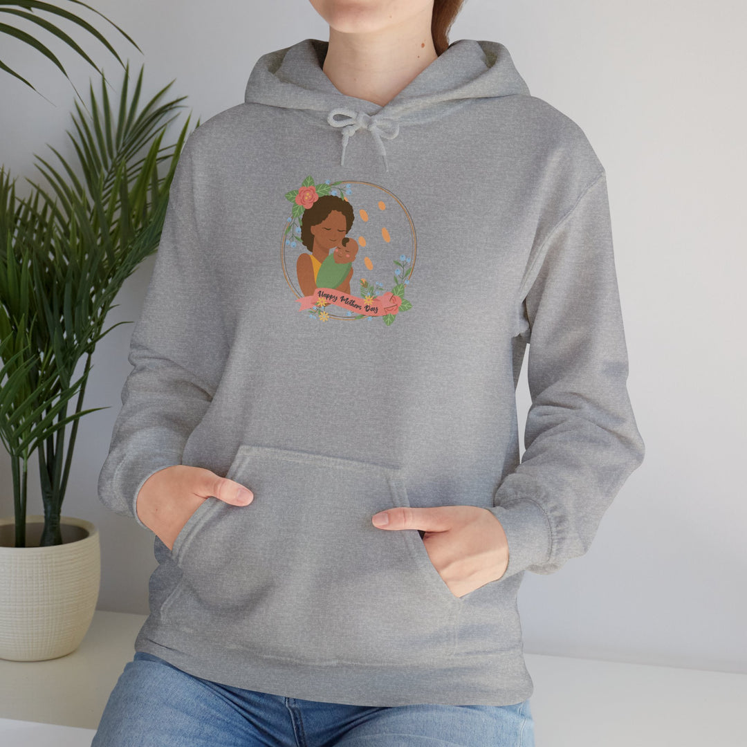 Mom's Unisex Hooded Sweatshirt - Happy Mother's Day - Cozy Floral Art Design