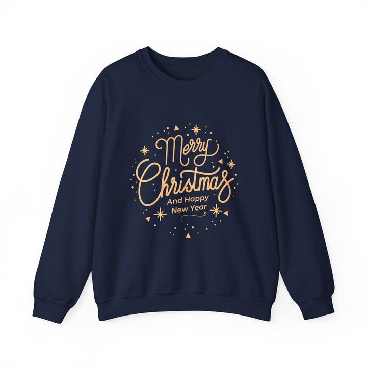 Merry Christmas Crewneck Sweatshirt — Gold Script Holiday Sweater