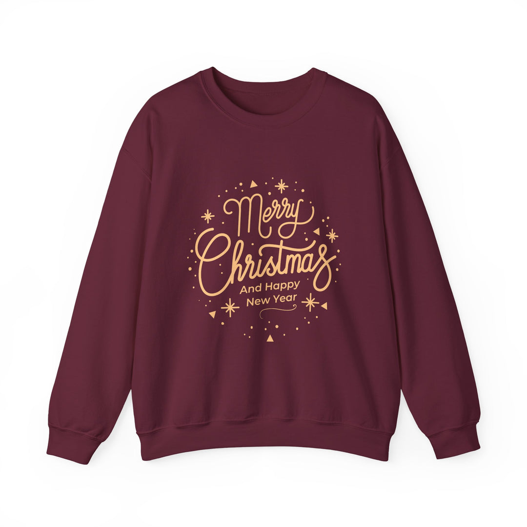 Merry Christmas Crewneck Sweatshirt — Gold Script Holiday Sweater