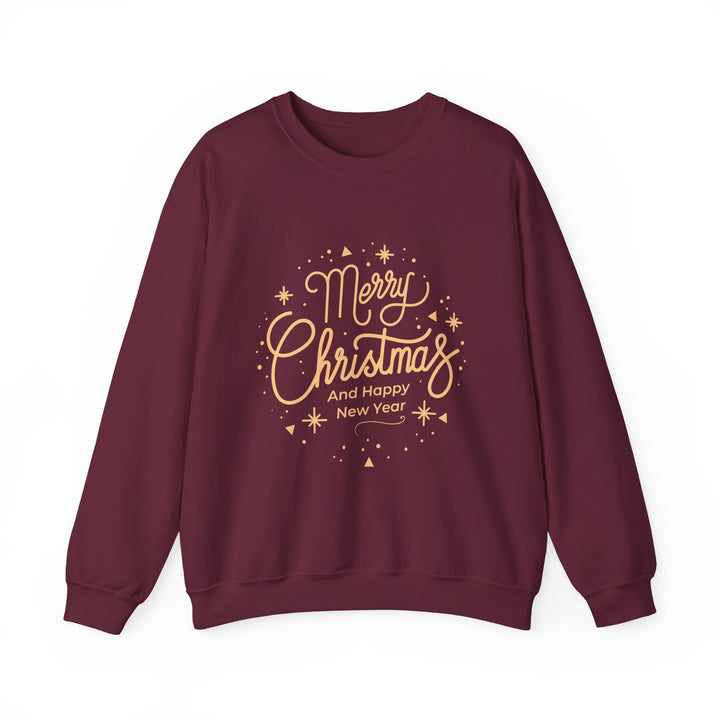 Merry Christmas Crewneck Sweatshirt — Gold Script Holiday Sweater