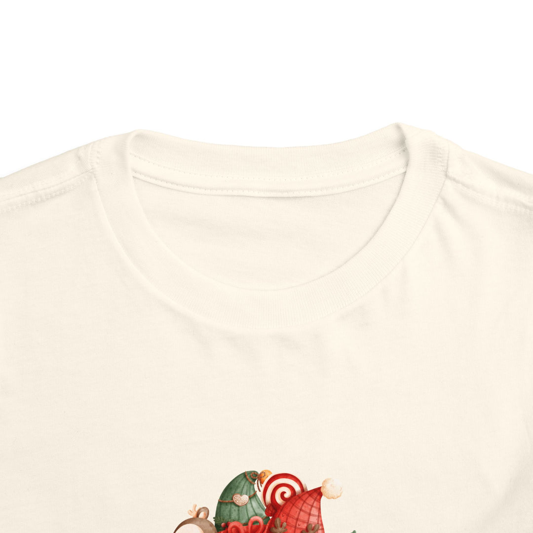 Toddler Tee — Cute Santa in Car “Merry Christmas and Happy New Year” Holiday Tee