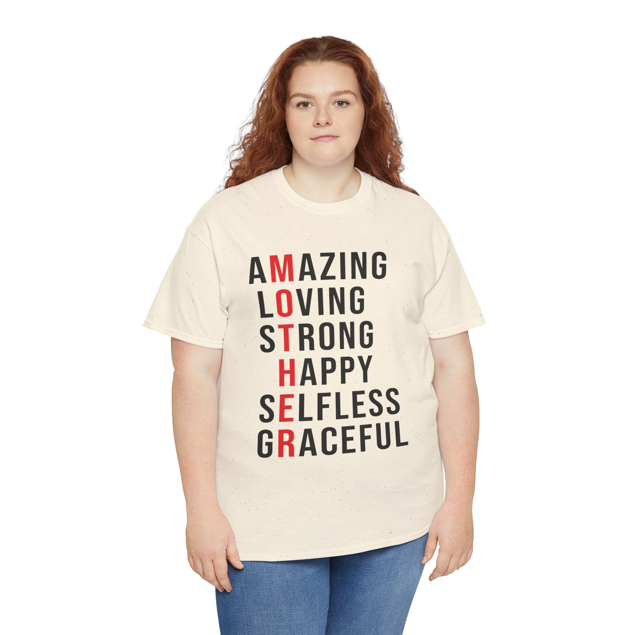 Mom T-Shirt – Amazing Loving Strong Happy Selfless Graceful - Inspirational Mother Design