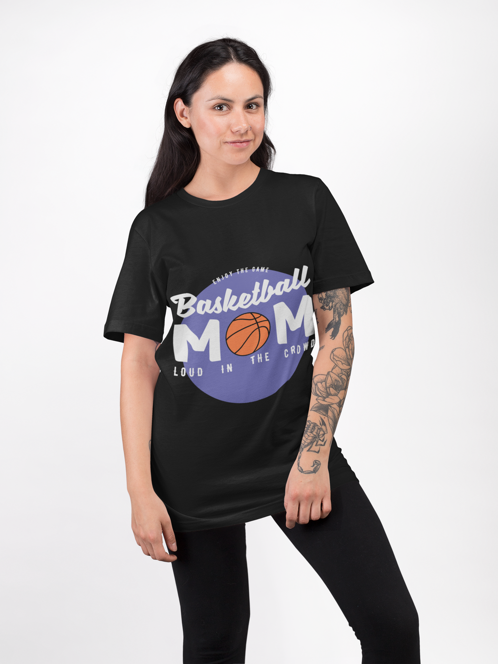 Mom T-Shirt - Basketball Mom Loud in the Crowd Design