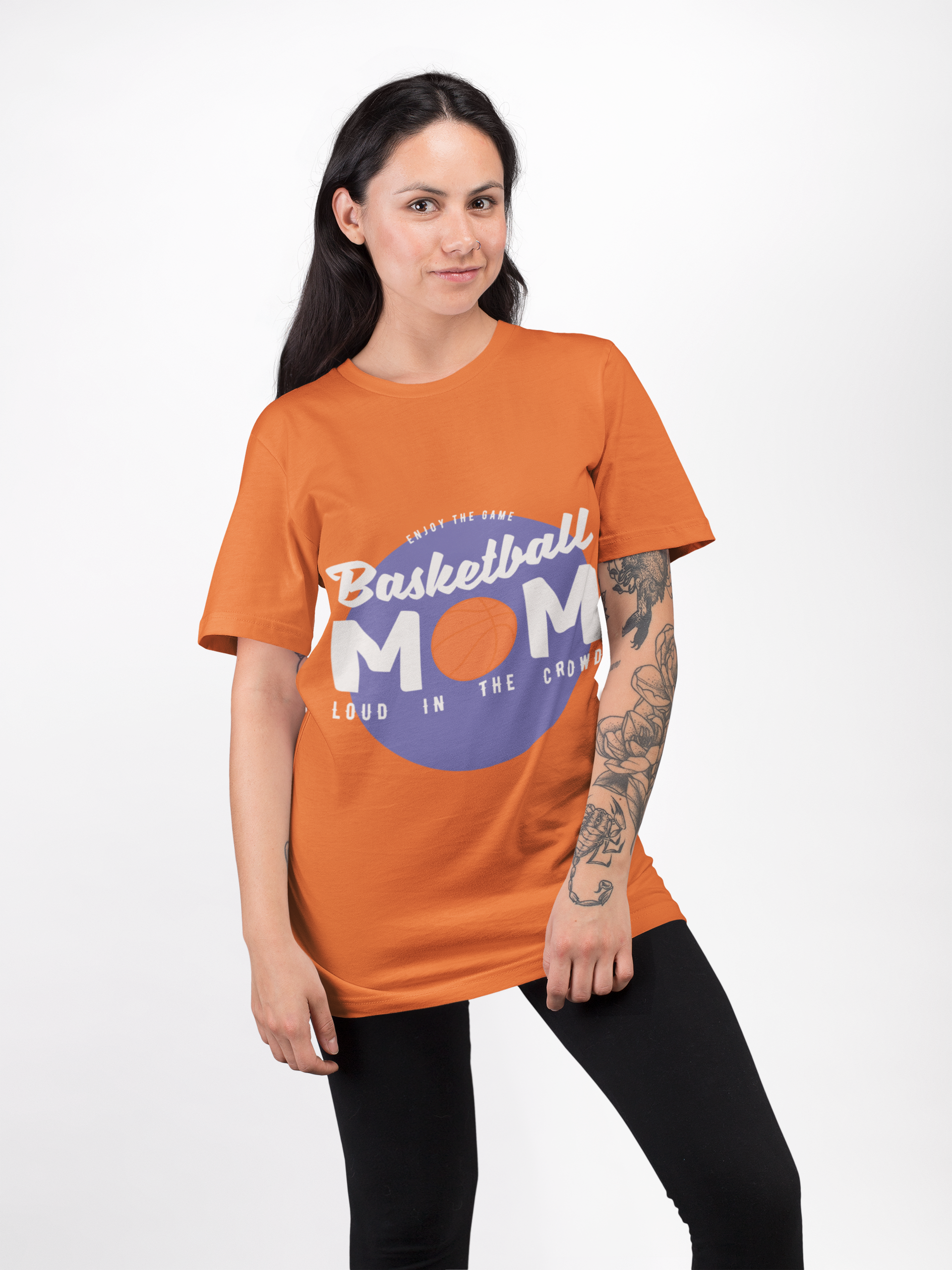 Mom T-Shirt - Basketball Mom Loud in the Crowd Design