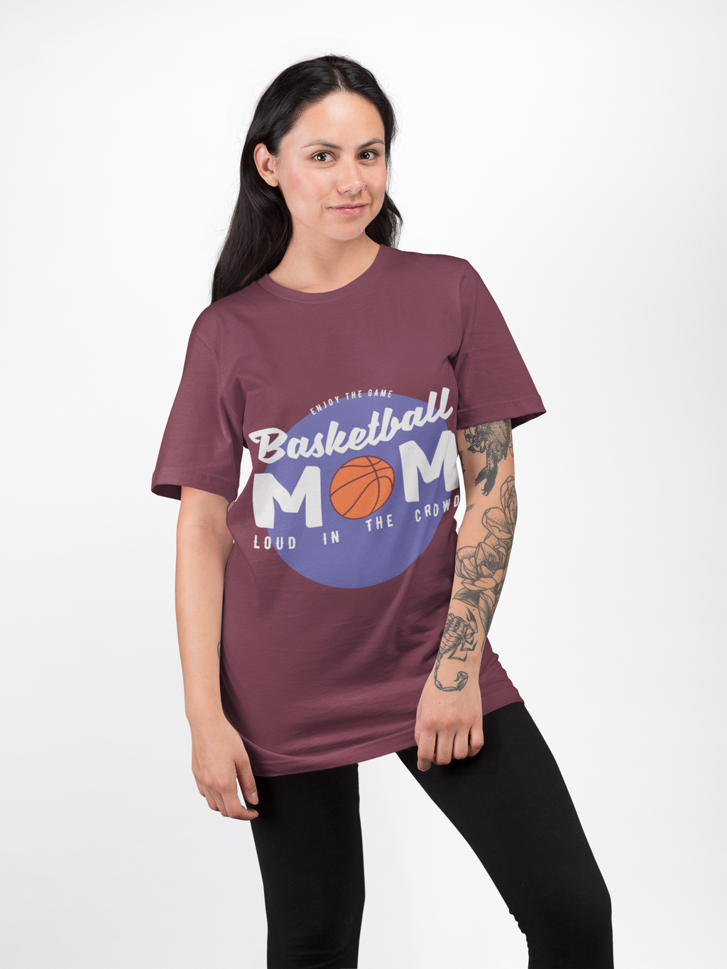 Mom T-Shirt - Basketball Mom Loud in the Crowd Design