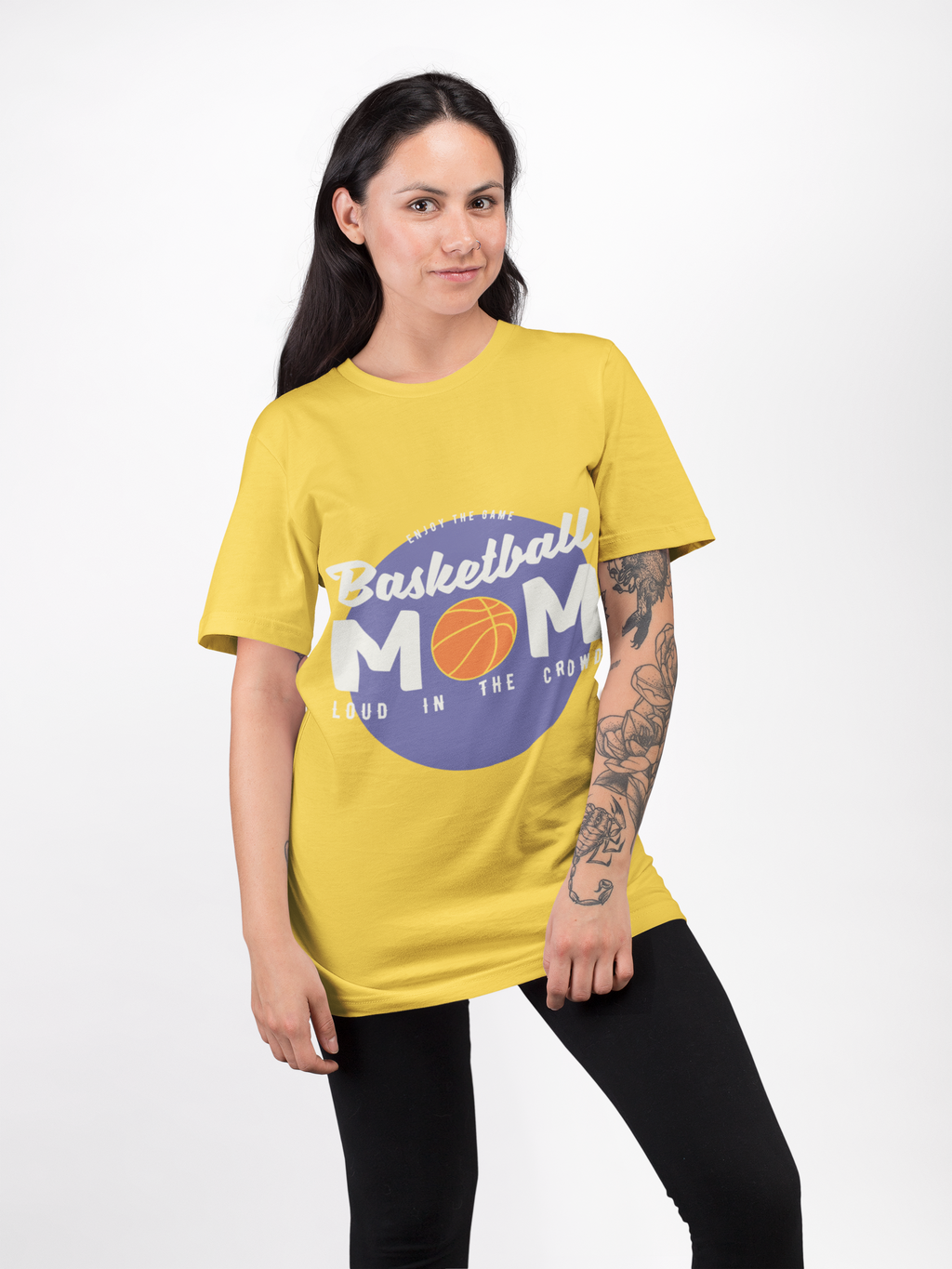 Mom T-Shirt - Basketball Mom Loud in the Crowd Design