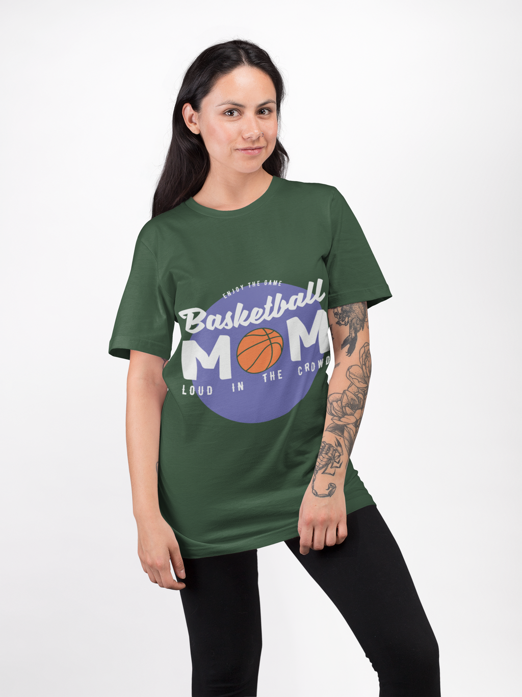 Mom T-Shirt - Basketball Mom Loud in the Crowd Design