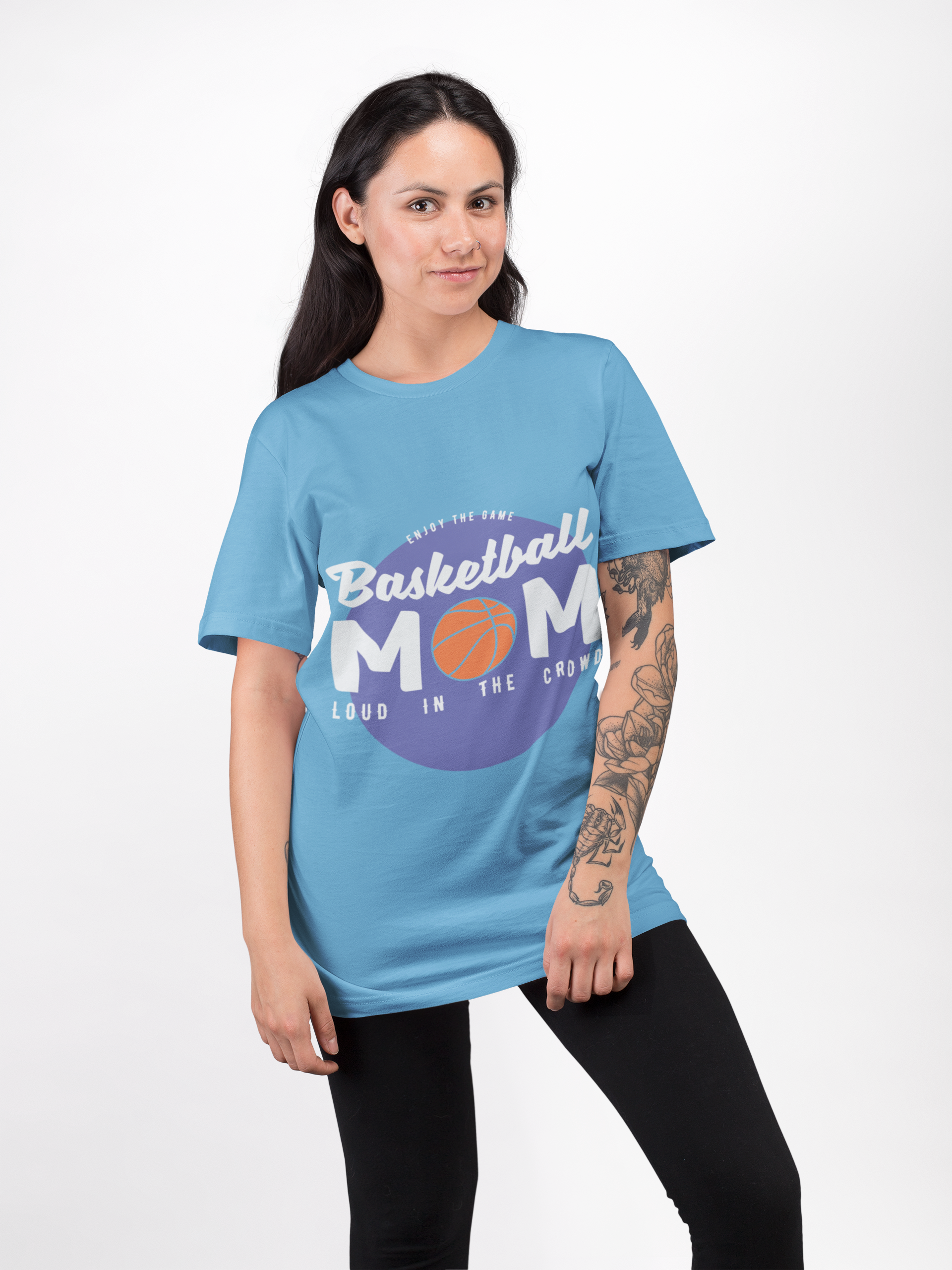 Mom T-Shirt - Basketball Mom Loud in the Crowd Design