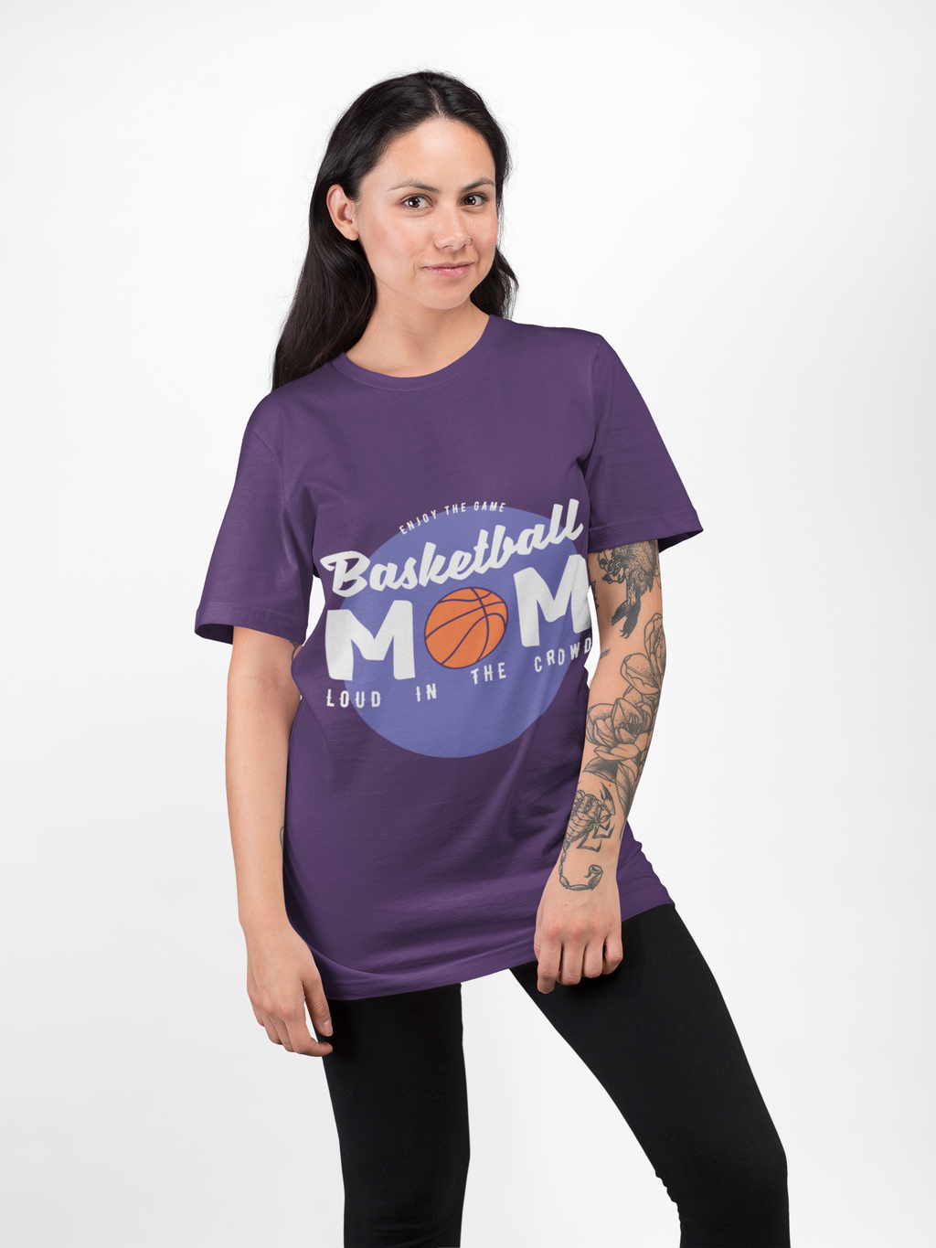 Mom T-Shirt - Basketball Mom Loud in the Crowd Design