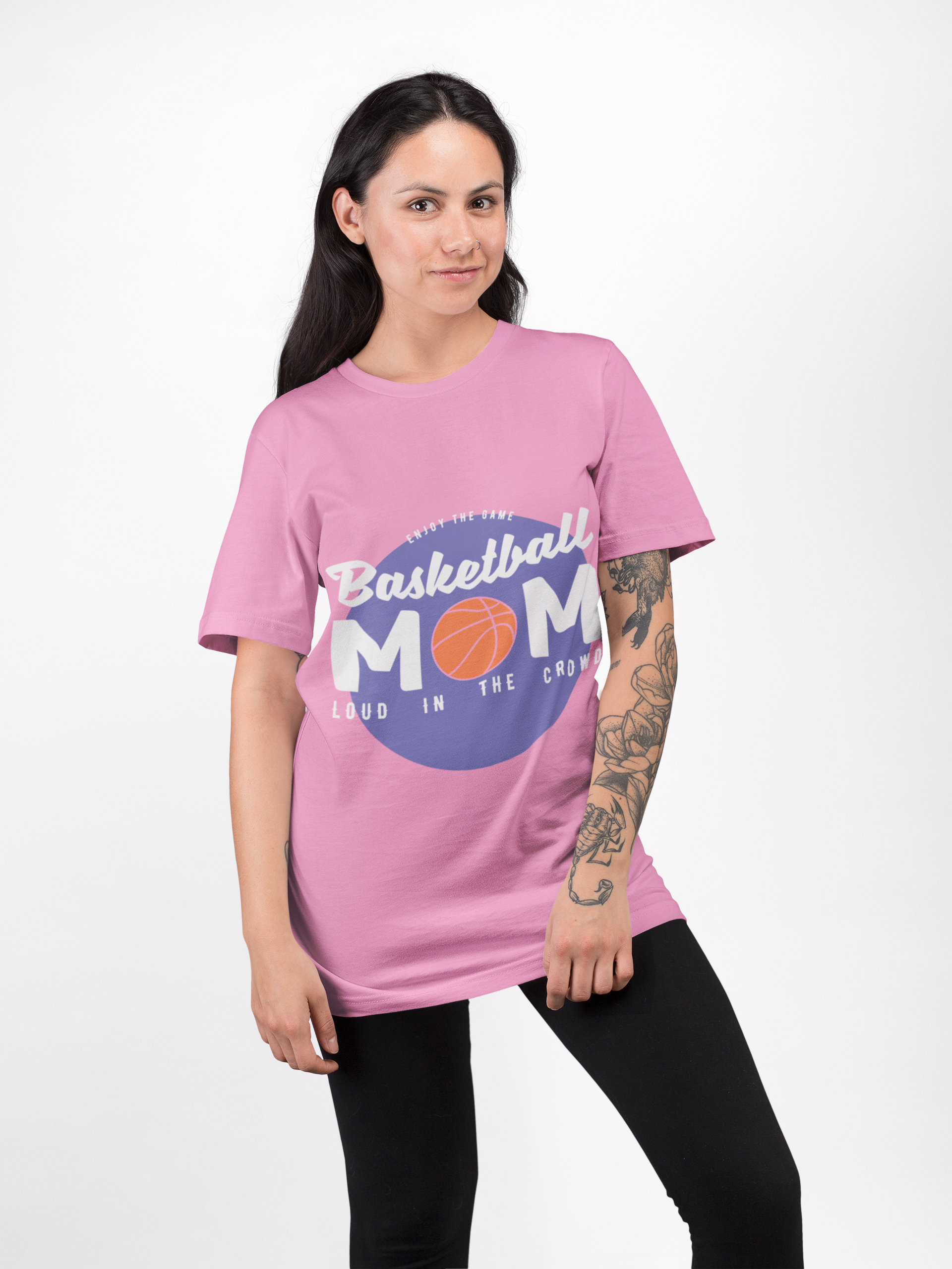 Mom T-Shirt - Basketball Mom Loud in the Crowd Design