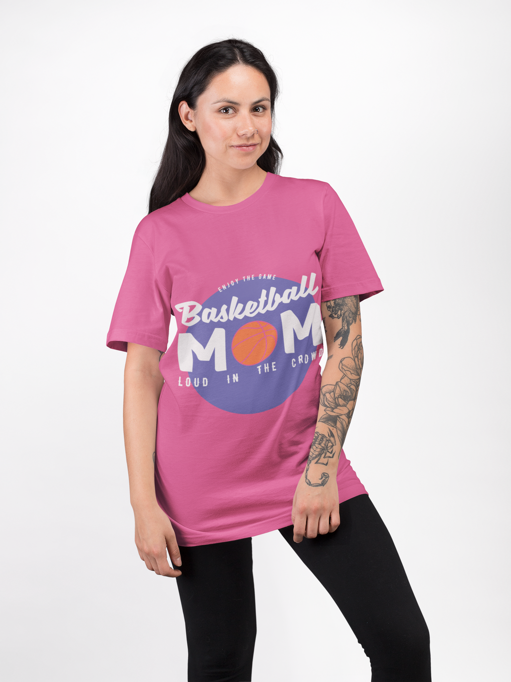 Mom T-Shirt - Basketball Mom Loud in the Crowd Design