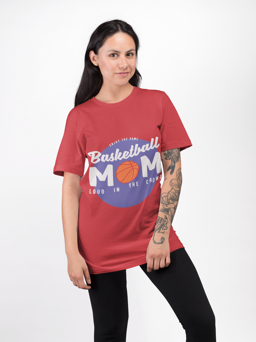 Mom T-Shirt - Basketball Mom Loud in the Crowd Design