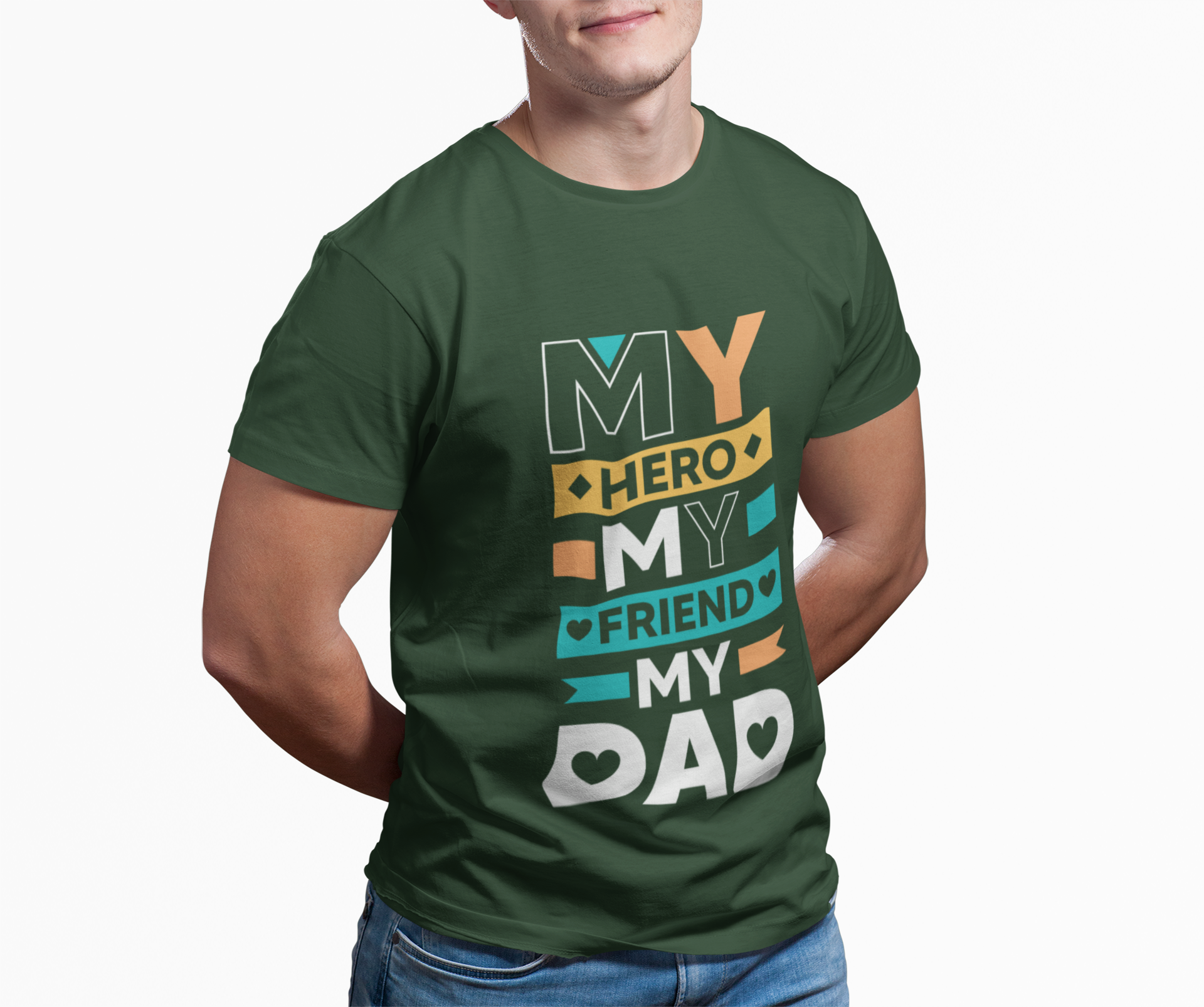 Dad's T-Shirt - My Hero My Friend My Dad design