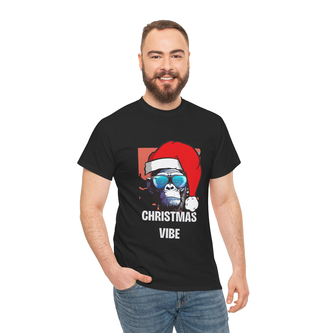 Christmas Vibe Gorilla Unisex Tee, Fun Christmas t-shirt