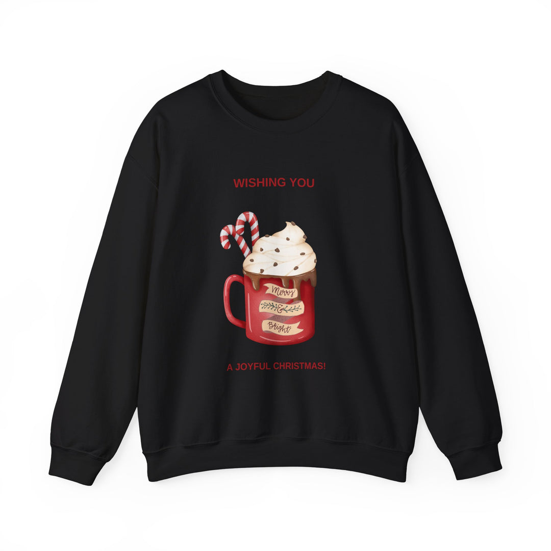 Joyful Christmas Hot Cocoa Sweatshirt - Cozy Holiday Crewneck