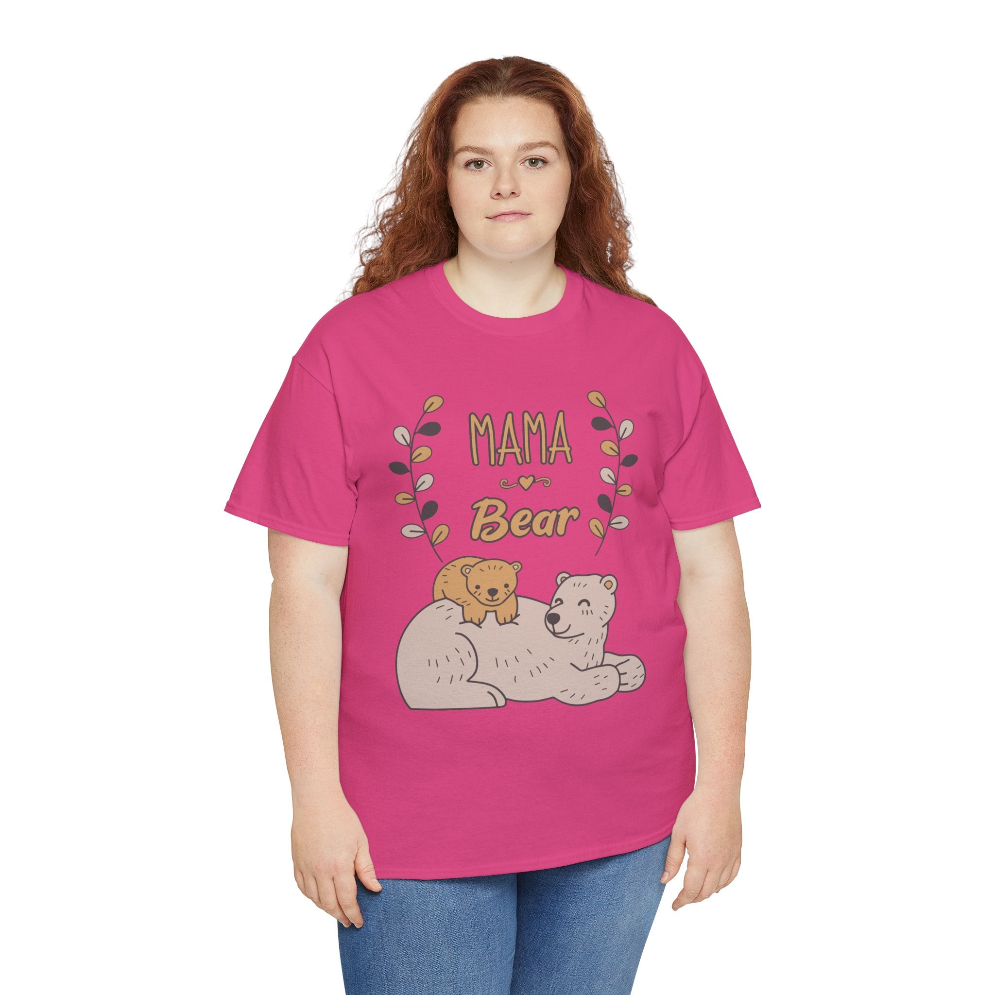 Mom T-Shirt - Mama Bear Design - Cute Bear Family Graphic Tee