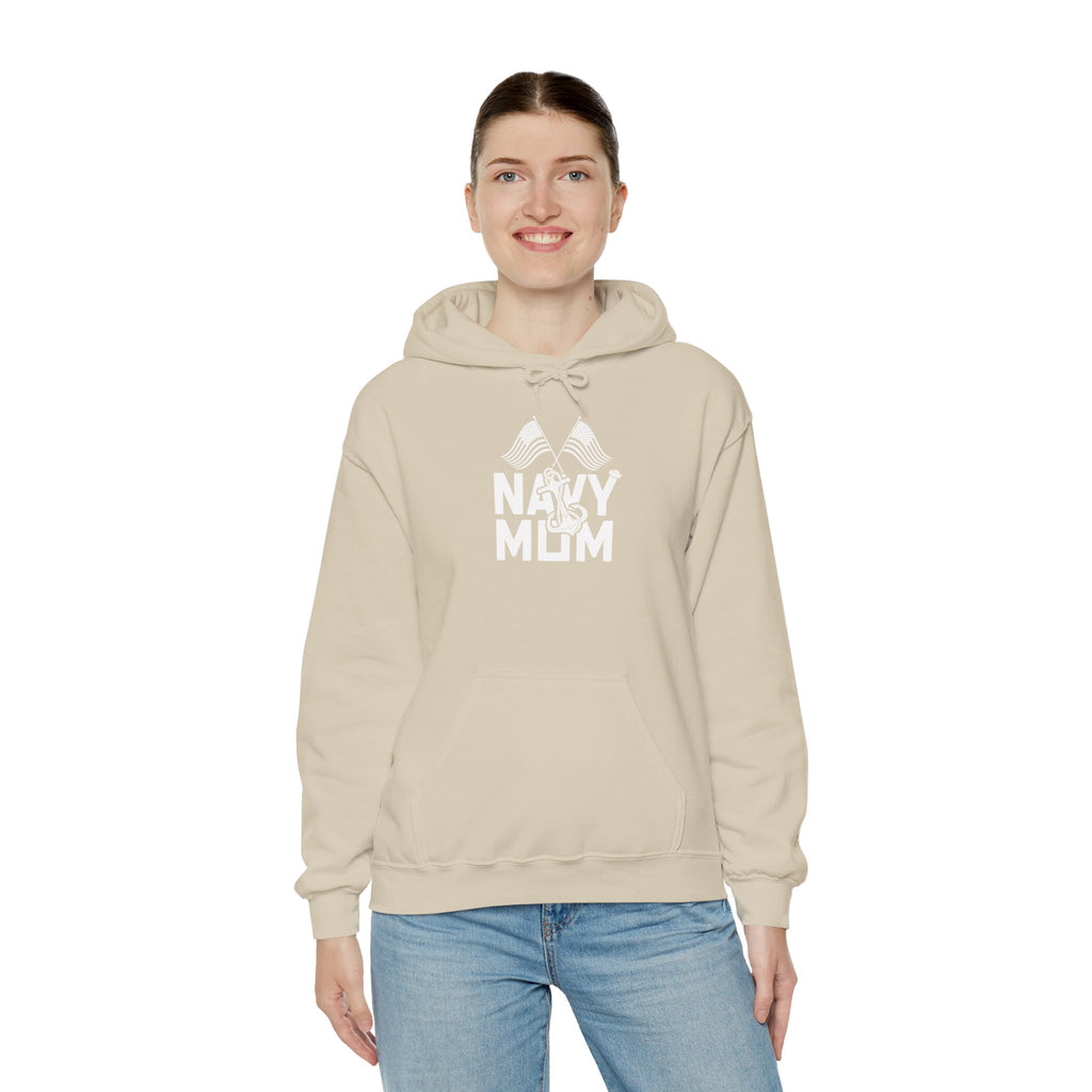 Mom's Hooded Sweatshirt – Navy Mom Design