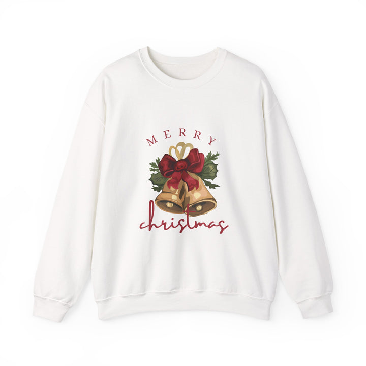 Christmas Bells Crewneck Sweatshirt — "Merry Christmas" Holiday Pullover