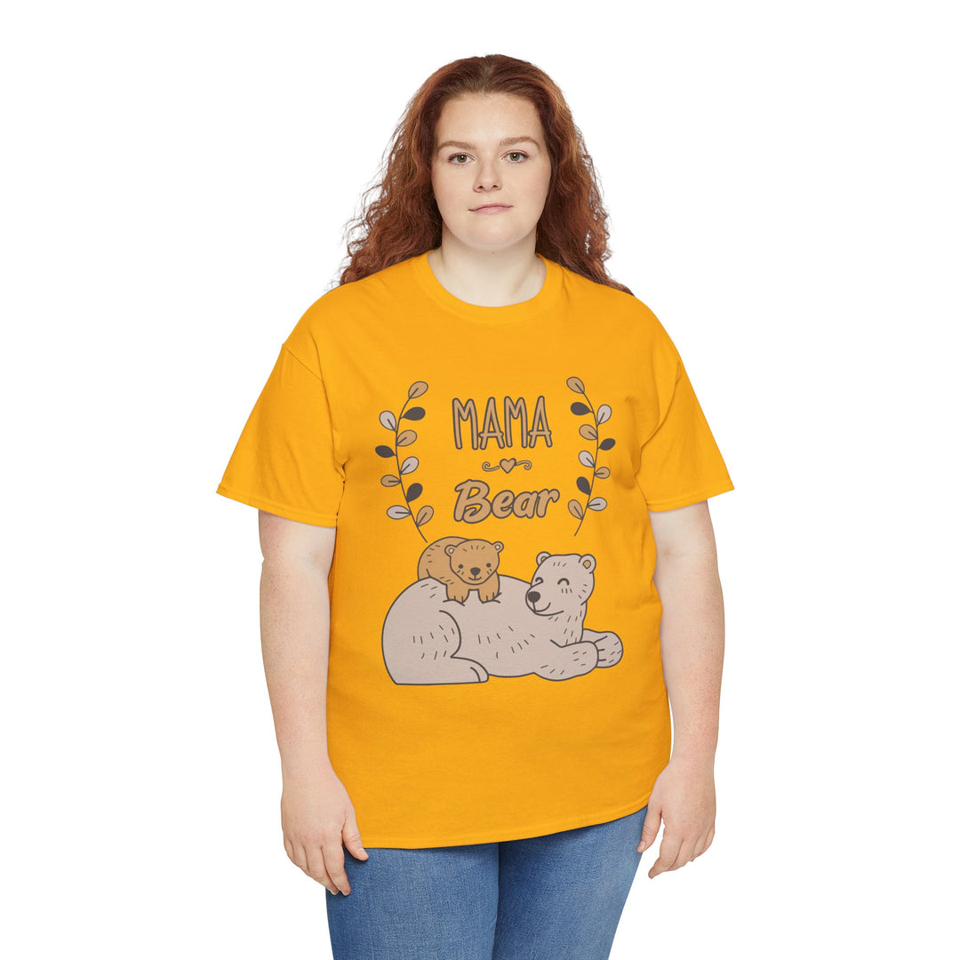 Mom T-Shirt - Mama Bear Design - Cute Bear Family Graphic T-Shirt