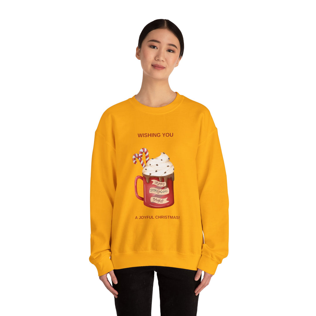 Joyful Christmas Hot Cocoa Sweatshirt - Cozy Holiday Crewneck