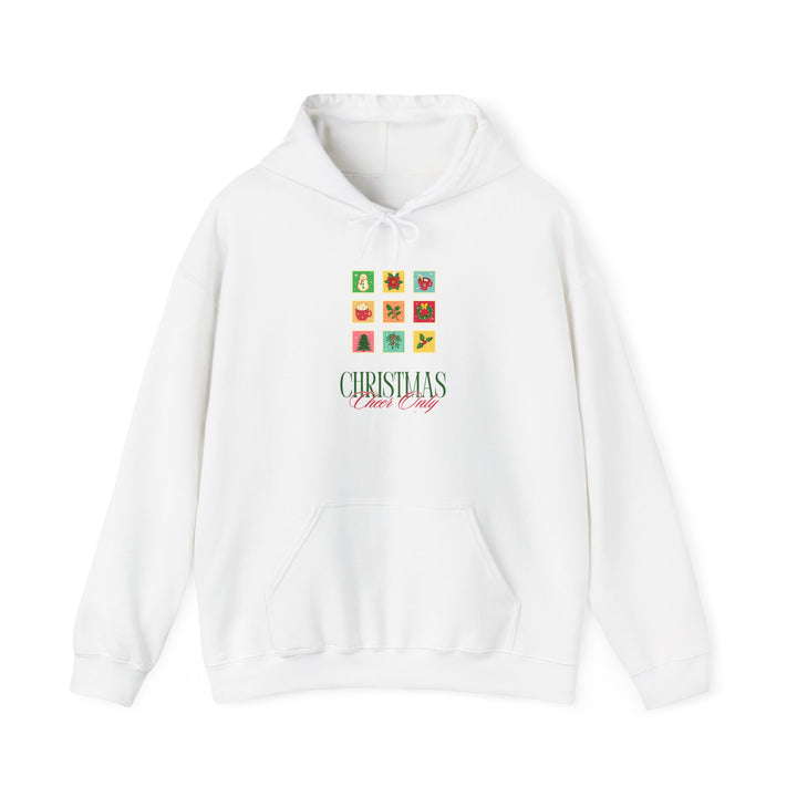 Christmas Cheer Hoodie — Festive Gift Icon Grid with "Christmas Every Day" Text