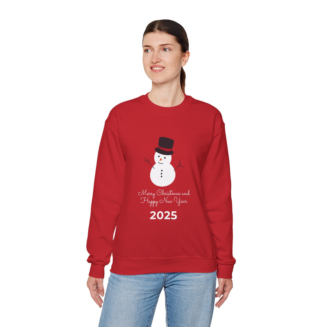 Christmas Snowman 2025 Crewneck Sweatshirt - "Merry Christmas and Happy New Year"