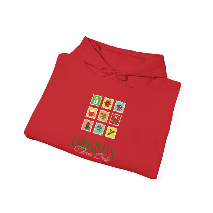 Christmas Cheer Hoodie — Festive Gift Icon Grid with "Christmas Every Day" Text