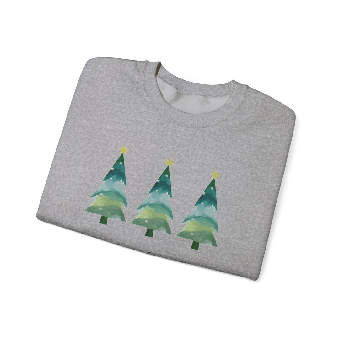 Christmas Tree Crewneck Sweatshirt — Cozy Holiday Trees Design