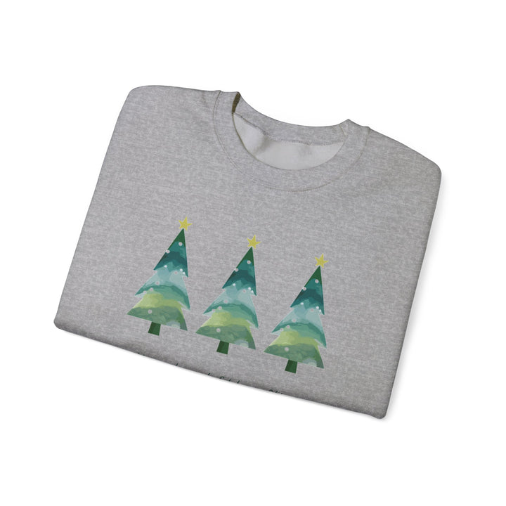 Christmas Tree Crewneck Sweatshirt — Cozy Holiday Trees Design