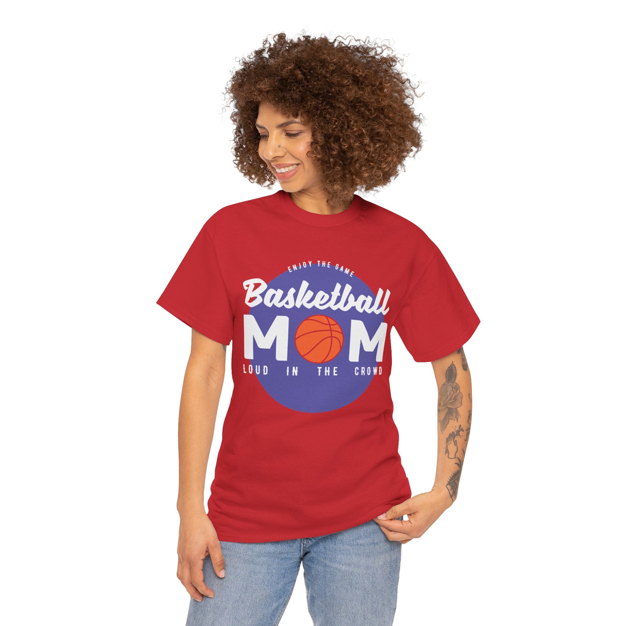 Mom T-Shirt - Basketball Mom Loud in the Crowd Design