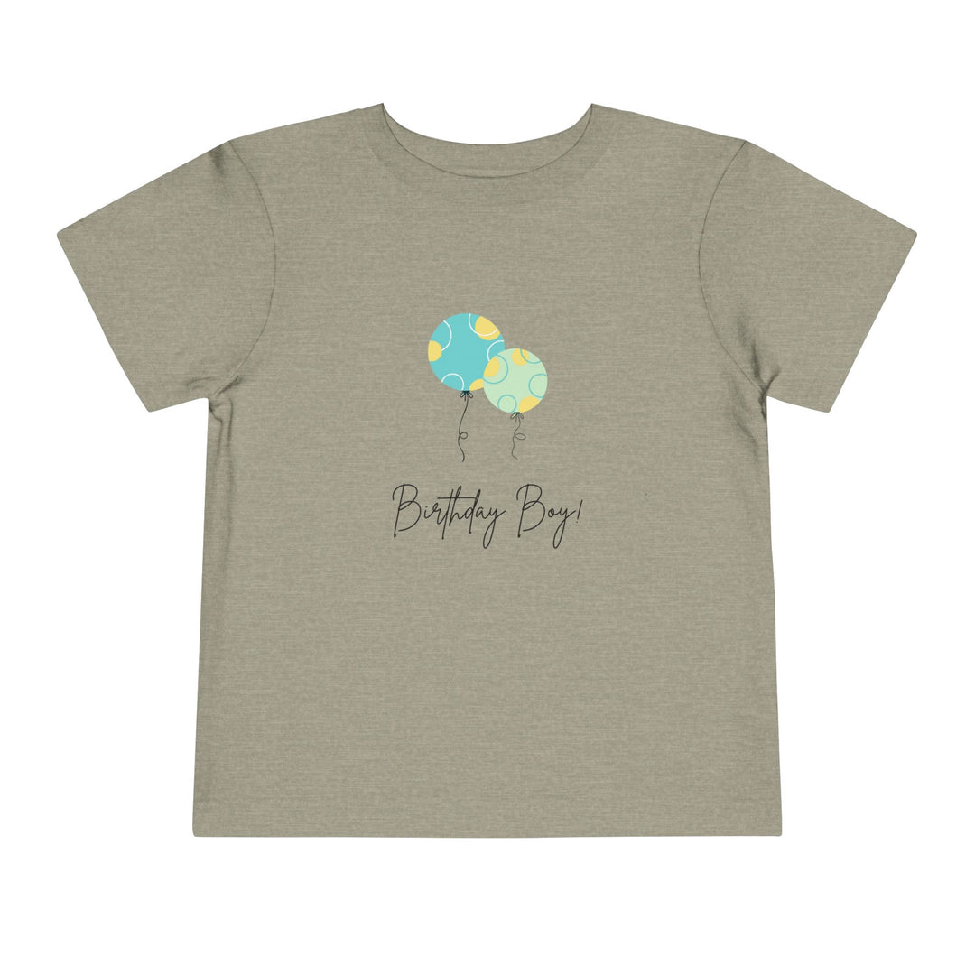 Toddler Tee — "Birthday Boy" Balloon Graphic